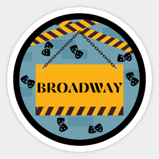 Broadway Theatre Street Sign Sticker